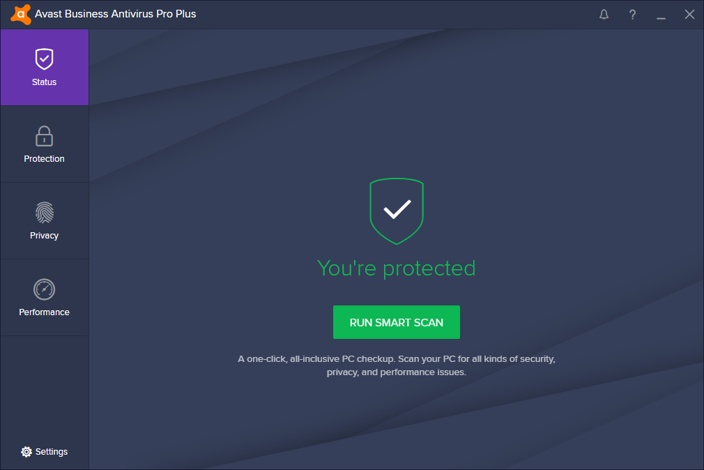 Avast Business Antivirus Pro Plus interface