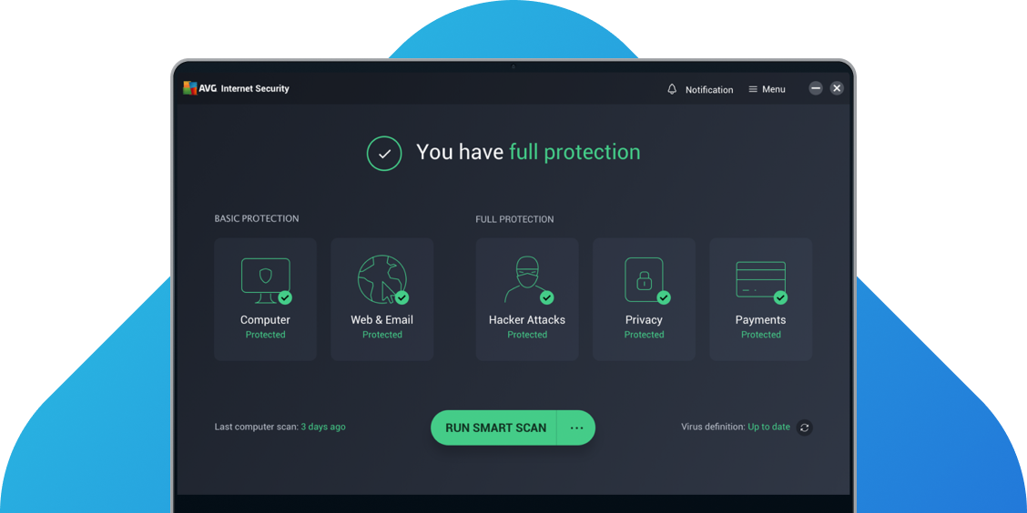 AVG Internet Security 2025 interface