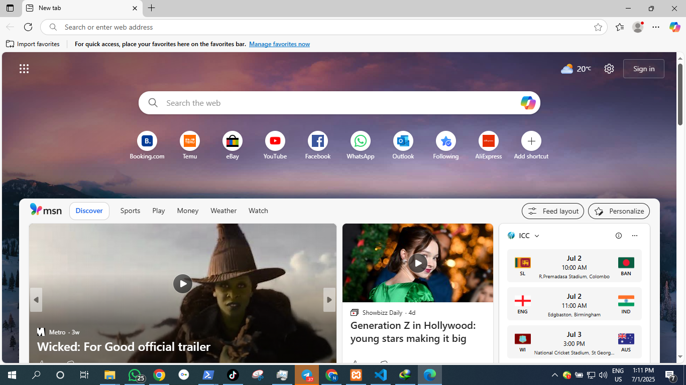 Microsoft Edge Interface