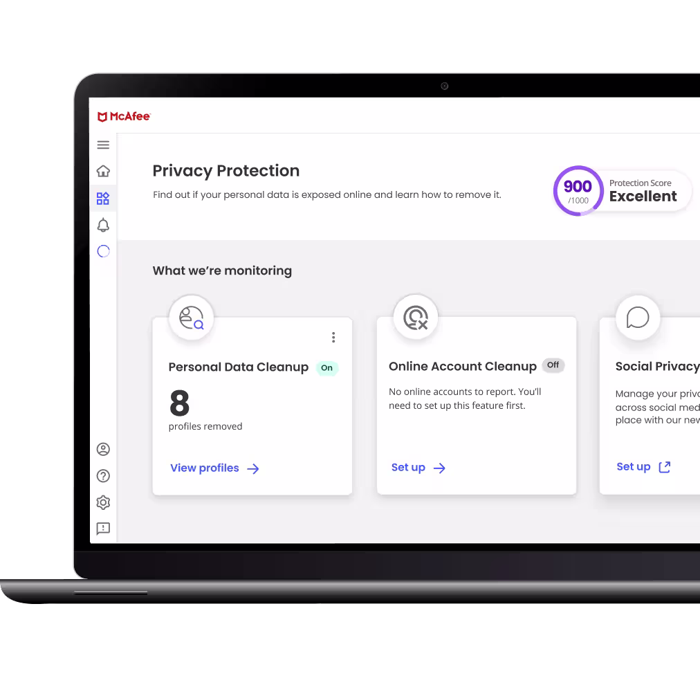McAfee Total Protection 2025 interface