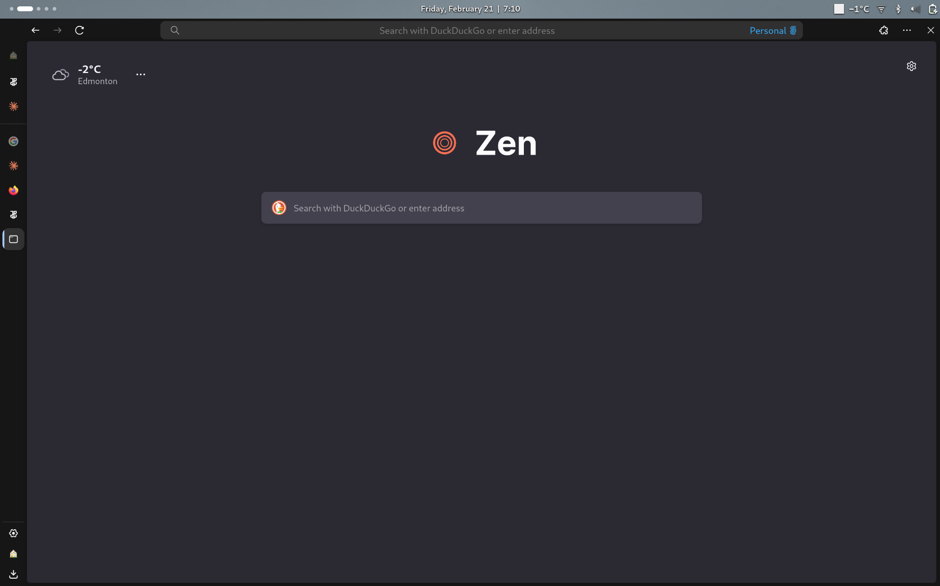 Zen Browser Interface